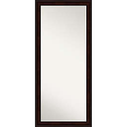 Coffee Bean Framed Full Length Floor Leaner Mirror in Brown