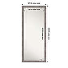 Alternate image 6 for Amanti Art Pinstripe Plank 27-Inch x 63-Inch Framed Full-Length Floor/Leaner Mirror in Grey