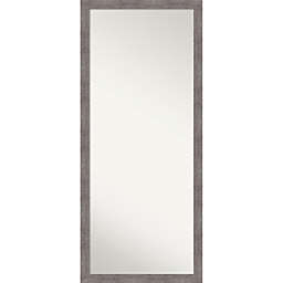 Amanti Art Pinstripe Plank 27-Inch x 63-Inch Framed Full-Length Floor/Leaner Mirror in Grey
