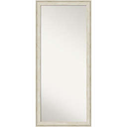 Regal Birch Cream Framed Floor Leaner Mirror in White