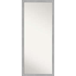 Vista Brushed Nickel Framed Full Length Floor Leaner Mirror in Silver