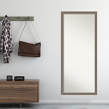 Amanti Art Eva 27-Inch x 63-Inch Framed Full-Length Floor/Leaner Mirror in Brown. View a larger version of this product image.