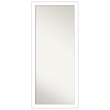 Amanti Art Wedge 28-Inch x 64-Inch Framed Full-Lenght Floor/Leaner Mirror in White. View a larger version of this product image.