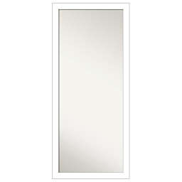 Amanti Art Wedge 28-Inch x 64-Inch Framed Full-Lenght Floor/Leaner Mirror in White