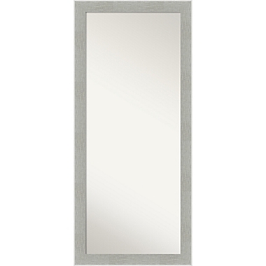 Amanti Art Glam 29-Inch x 65-Inch Framed Full-Length Floor/Leaner Mirror in Linen Grey. View a larger version of this product image.