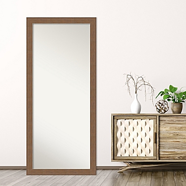 Amanti Art Alta 29-Inch x 65-Inch Framed Full-Length Floor/Leaner Mirror in Medium Brown. View a larger version of this product image.