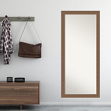 Amanti Art Alta 29-Inch x 65-Inch Framed Full-Length Floor/Leaner Mirror in Medium Brown. View a larger version of this product image.