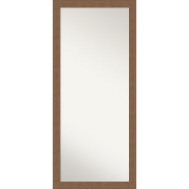 Amanti Art Alta 29-Inch x 65-Inch Framed Full-Length Floor/Leaner Mirror in Medium Brown. View a larger version of this product image.