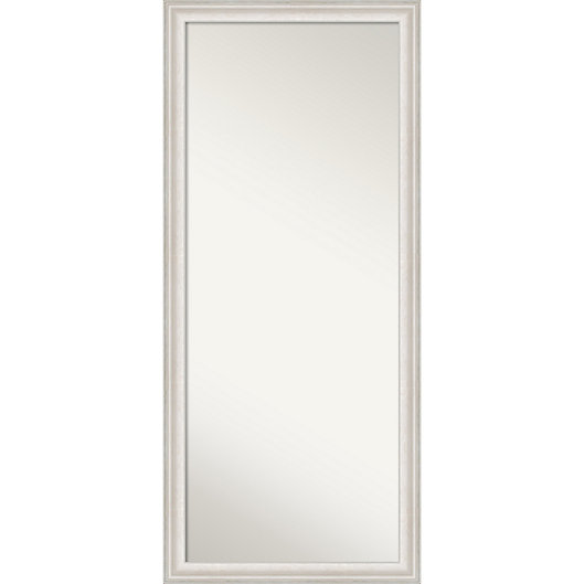 Trio Whitewash Silver Framed Full, Silver Framed Floor Length Mirror
