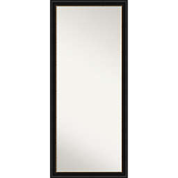 Manhattan Framed Full Length Floor Leaner Mirror in Black