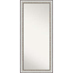 Salon Framed Floor Leaner Mirror in Silver