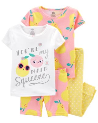 Carters Little Girls Candy Long Sleeve Pajama Set 7 Kids Mint 