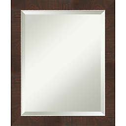 Amanti Art 19-Inch x 23-Inch Wildwood Framed Wall Mirror in Brown