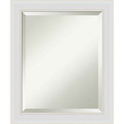Amanti Art 20-Inch x 24-Inch Flair Soft Framed Wall Mirror in White