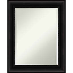 Amanti Art 24-Inch x 30-Inch Framed Wall Mirror in Black