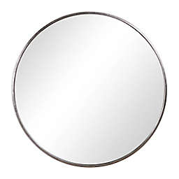 35-Inch Ezra Round Wall Mirror in Silver