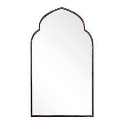 38-Inch x 22-Inch Umber Arched Wall Mirror in Bronze