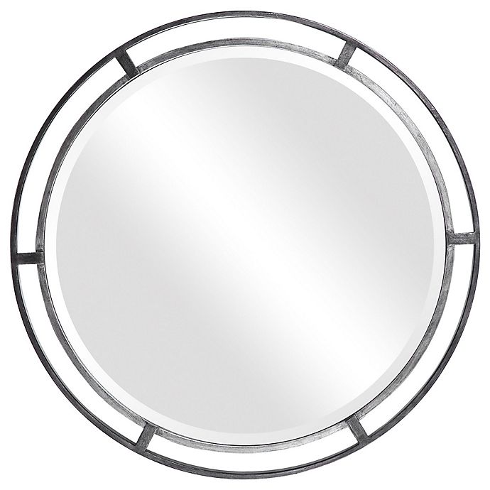 Brittany 30 Inch Round Mirror In Silver, 30 Inch Mirror Round
