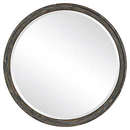 Edward 34-Inch Round Mirror in Blue