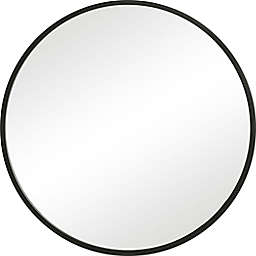 43-Inch Salem Round Wall Mirror in Black