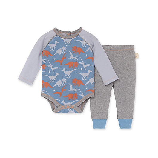 Alternate image 1 for Burt's Bees Baby® Size 3-6M Ptero-bly Cute Organic Cotton Bodysuit and Pant Set
