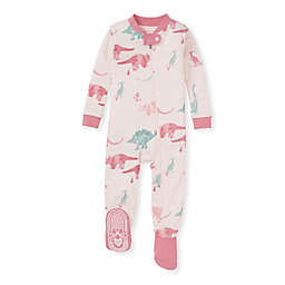 Burt's Bees Baby® Jurassic Territory Organic Cotton Footie Pajama in Pink/Green