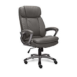 Serta® Big and Tall Bonded Leather Executive Chair in Opportunity Grey