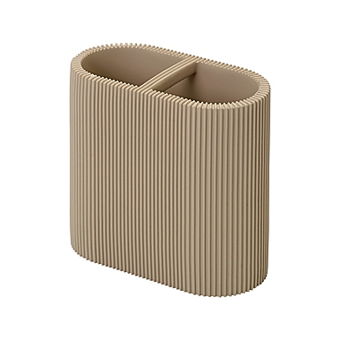 Studio 3B&trade; Fluted Toothbrush Holder in Guilded Beige. View a larger version of this product image.