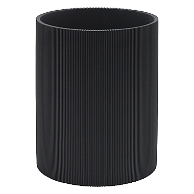Studio 3B&trade; Fluted Wastebasket in Jet Black. View a larger version of this product image.