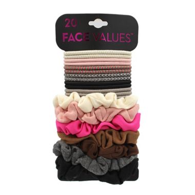 Harmon&reg; Face Values&trade; Twister, Elastic Hair Tie 20-Pack in Neutral Tones. View a larger version of this product image.