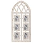Alternate image 0 for Ridge Road D&eacute;cor 6-Opening Whitewashed Wood Vintage Wall Photo Frame