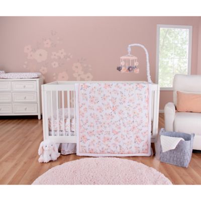 Trend Lab&reg; Blush Floral 3-Piece Crib Bedding Set in Pink