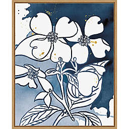 Indigo Blooms III 16-Inch x 19.62-Inch Framed Wall Art in Brown