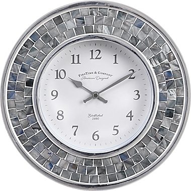 FirsTime &amp; Co.&reg; 10.25-Inch Lagoon Pearl Mosaic Wall Clock in Grey. View a larger version of this product image.