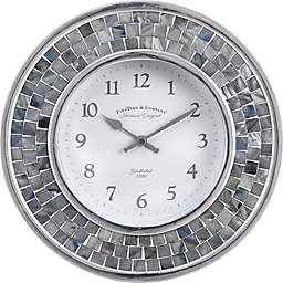 FirsTime & Co.® 10.25-Inch Lagoon Pearl Mosaic Wall Clock in Grey