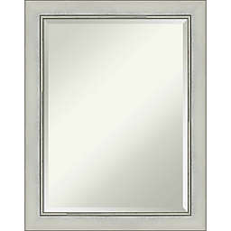 Amanti Art 22-Inch x 28-Inch Flair Patina Framed Wall Mirror in Silver