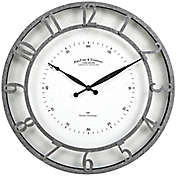 FirsTime &amp; Co.&reg; 18-Inch Kensington Whisper Clock in Galvanized Grey