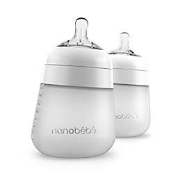 Nanobébé 2-Pack Flexy Silicone 9 oz. Bottles in White