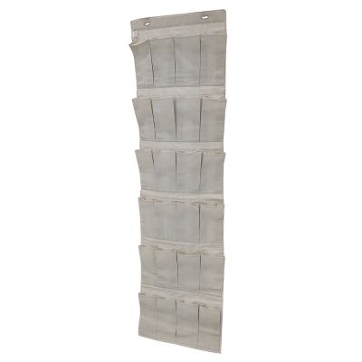 Squared Away&trade; Over-the-Door 24-Pocket Shoe Organizer in Oyster Grey