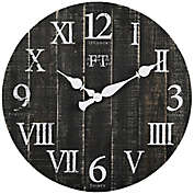 FirsTime &amp; Co.&reg; 24-Inch Round Rustic Barn Wood Wall Clock