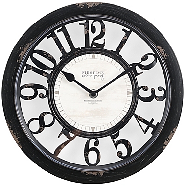 FirsTime &amp; Co.&reg; 10-Inch Round Antique Contour Wall Clock. View a larger version of this product image.