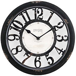 FirsTime & Co.® 10-Inch Round Antique Contour Wall Clock