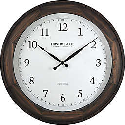 FirsTime & Co.® Barnes Wall Clock in Dark Walnut