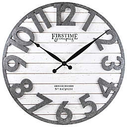 FirsTime & Co.® 18-Inch Sawyer Shiplap Wall Clock