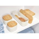 Alternate image 5 for Squared Away&trade; Large Storage Bin with Bamboo Lid in White