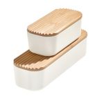 Alternate image 4 for Squared Away&trade; Large Storage Bin with Bamboo Lid in White