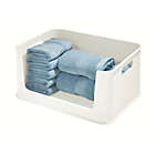 Alternate image 5 for Squared Away&trade; Eco Open-Front Stacking Storage Bin in White