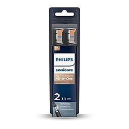Philips Sonicare® 2-Pack A3 Premium All-in-One Standard Sonic Toothbrush Heads in Black