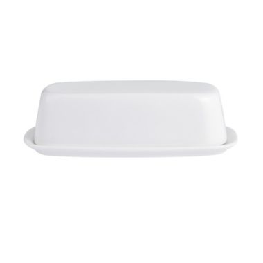 Our Table&reg; Sawyer Covered Butter Dish in White. View a larger version of this product image.