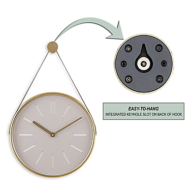Studio 3B&trade; 20-Inch Round Hanging Wall Clock. View a larger version of this product image.
